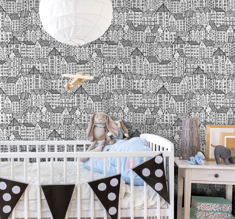 Textured Wallpaper Play Houses - TenStickers