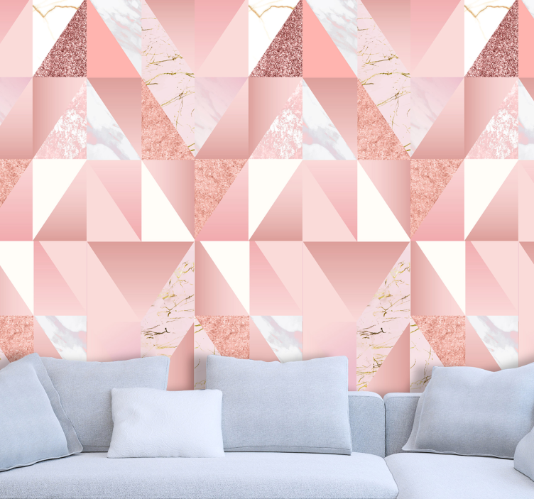 Pink marble texture Marble Wallpaper - TenStickers