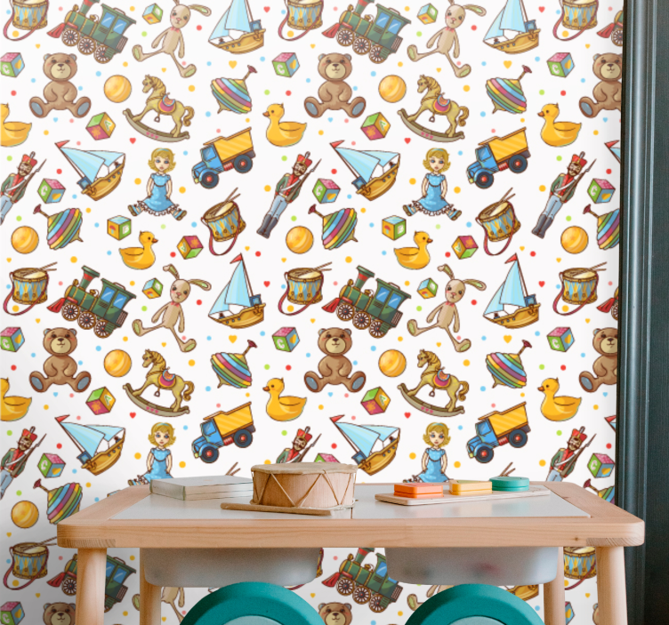 Playful Nursery Motifs nursery wallpaper - TenStickers