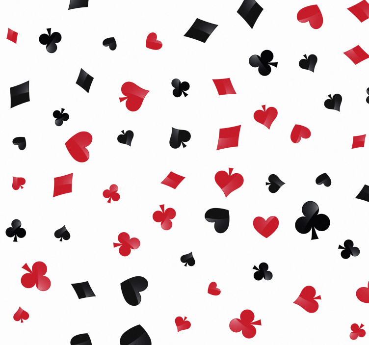 Playing Card Symbols modern wallpaper - TenStickers
