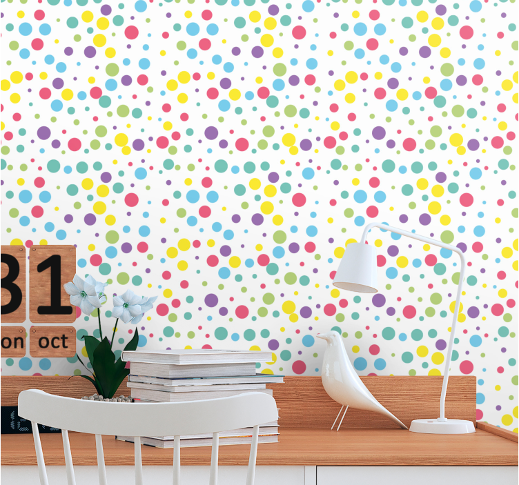 Polka Dot Explosion polka dots wallpaper - TenStickers