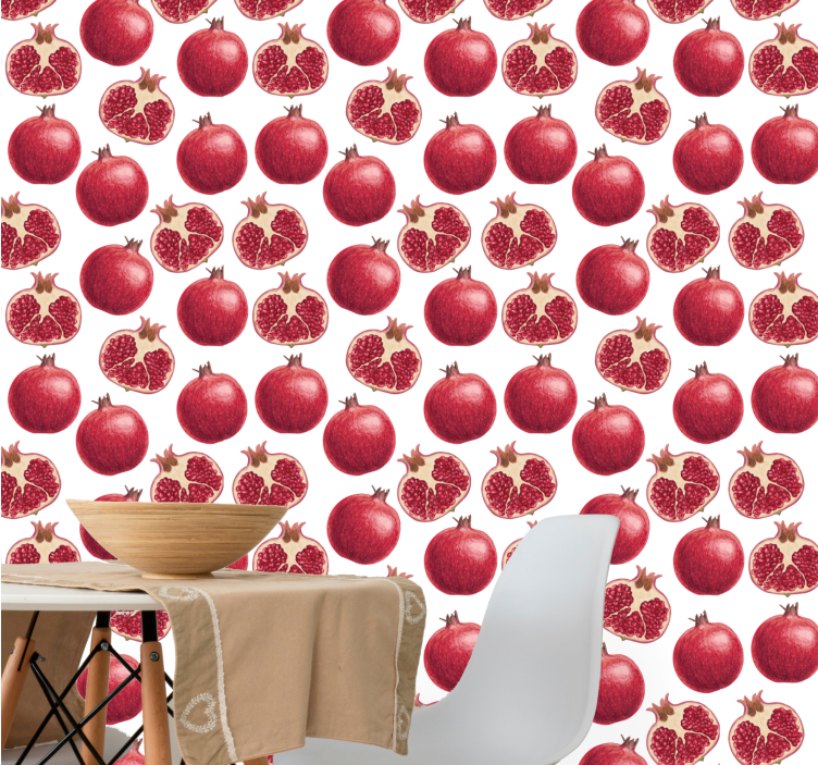 Pomegranate bounty kitchen wallpaper - TenStickers