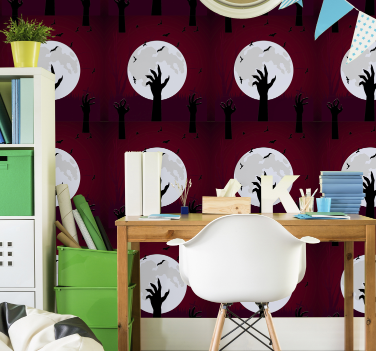 Realistic Halloween background Wallpaper - TenStickers