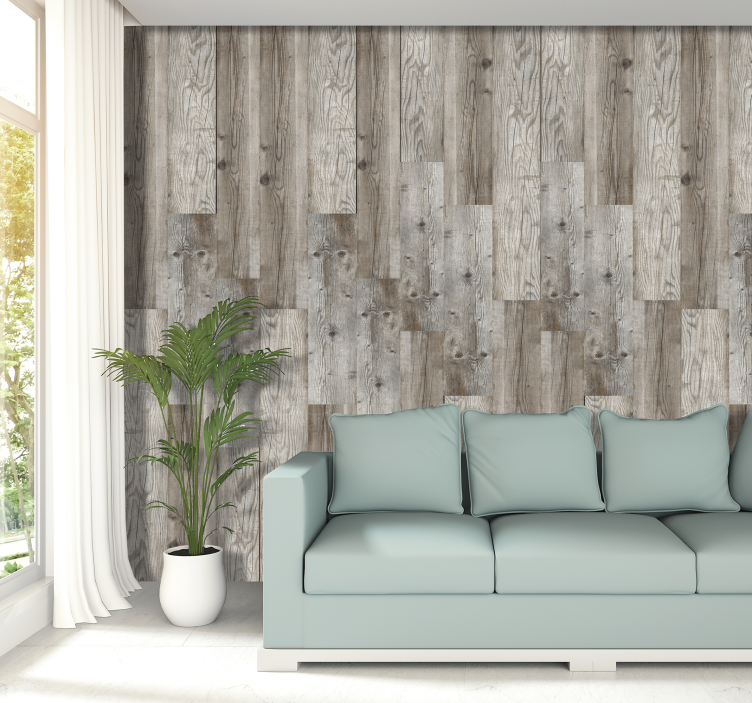 Rustic Timber Textures Wood Effect  Wallpaper - TenStickers