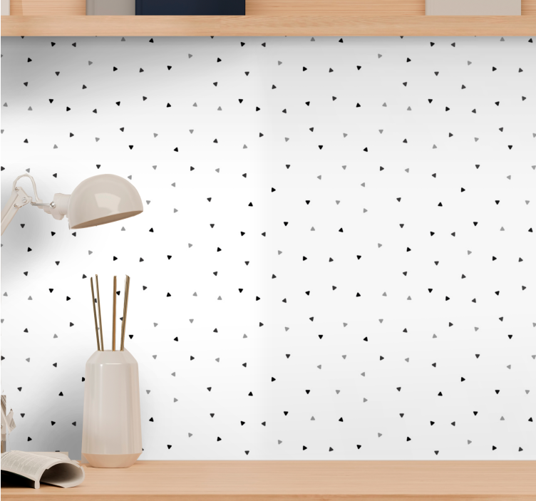 Scattered Triangles geometric wallpaper - TenStickers
