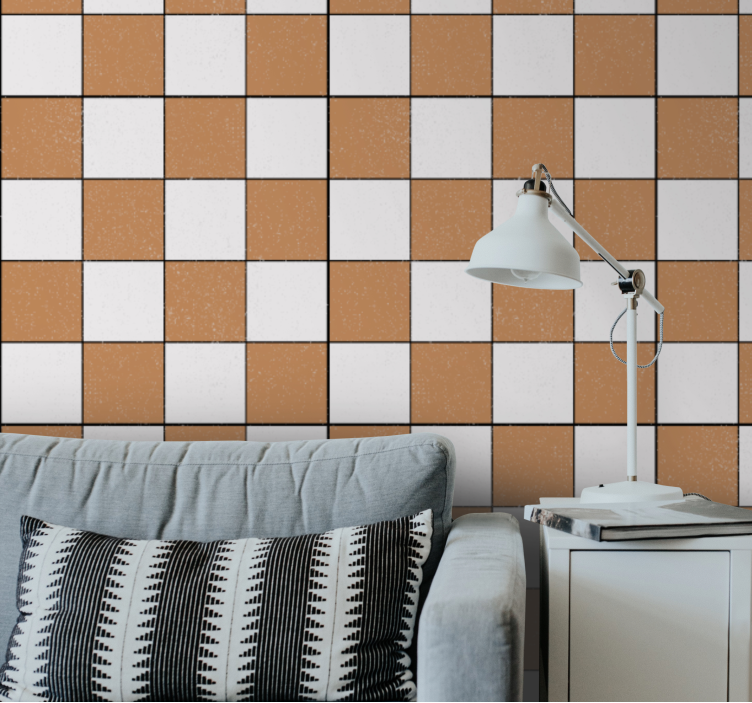 Square Pattern Design tile wallpaper - TenStickers