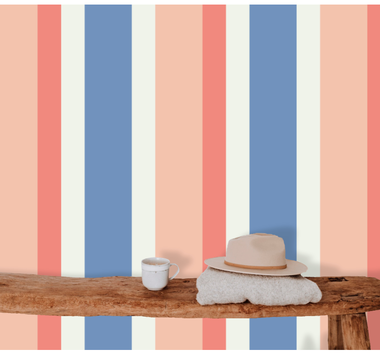 Striped Chic striped wallpaper - TenStickers