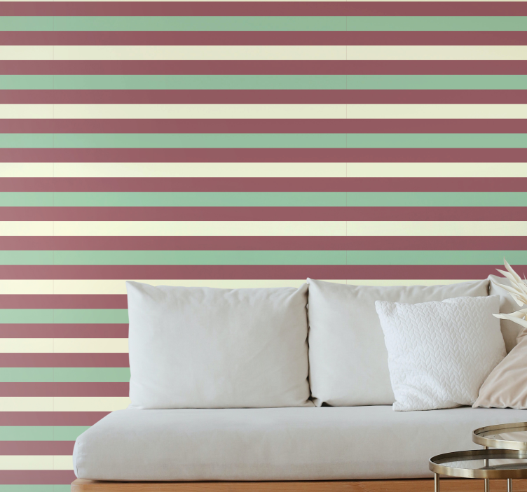 Striped Pattern Design horizontal striped wallpaper - TenStickers