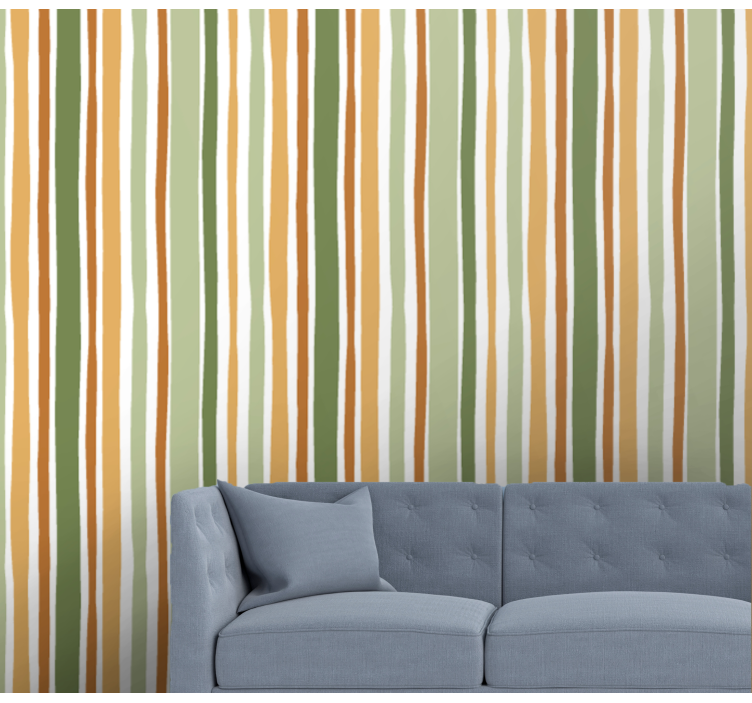 Striped Patterns horizontal striped wallpaper - TenStickers
