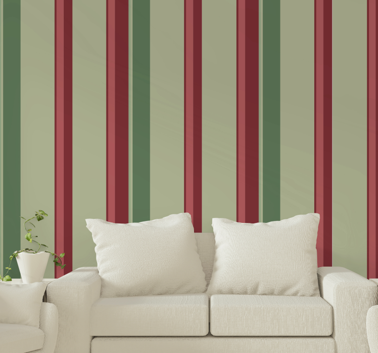 Striped Wall Elegance horizontal striped wallpaper - TenStickers