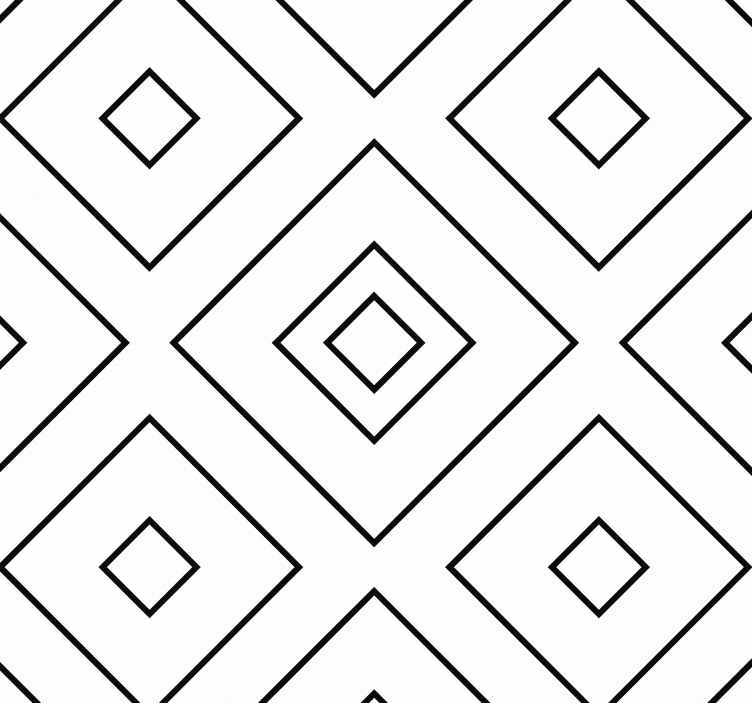 Black and white diamonds geometric wallpaper - TenStickers