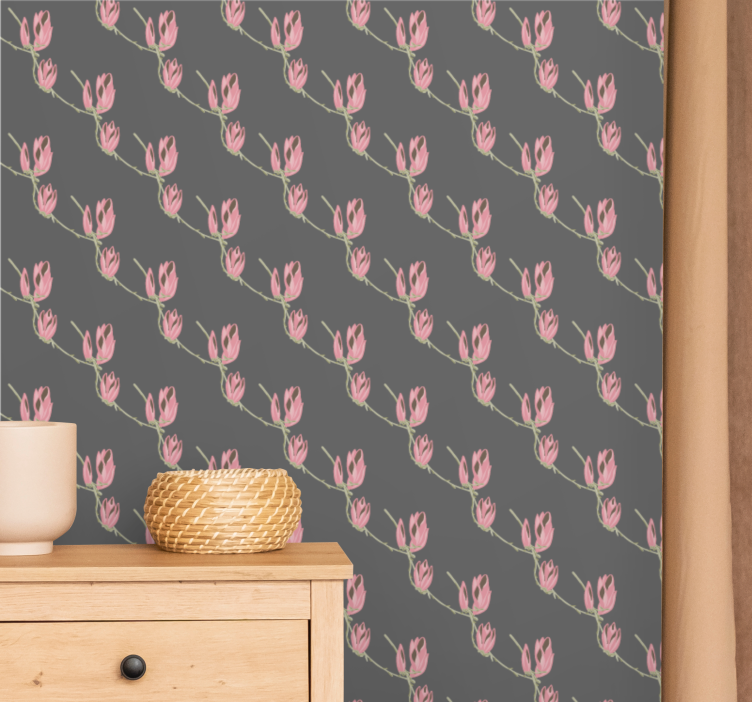 Stylish Floral Design flower wallpaper - TenStickers