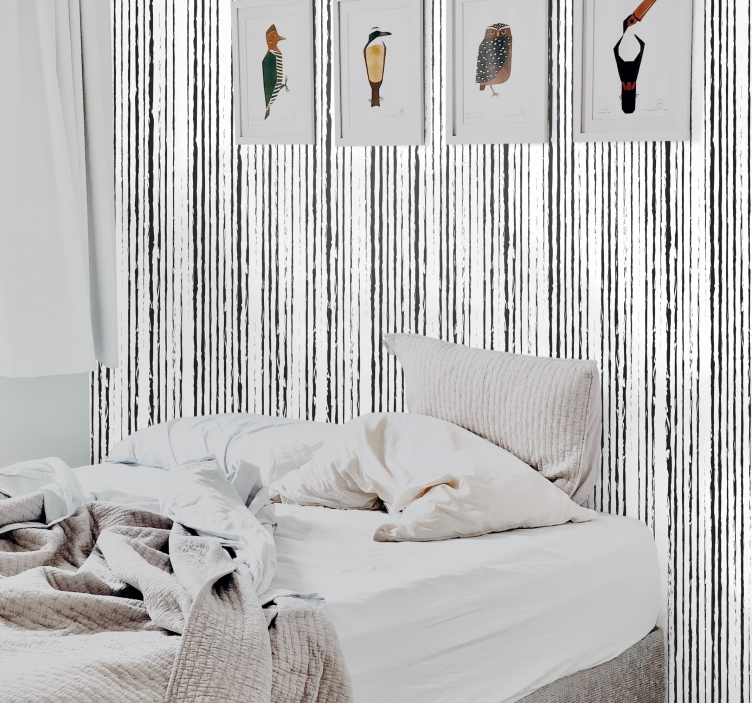 Stylish Vertical Lines textured wallpaper - TenStickers