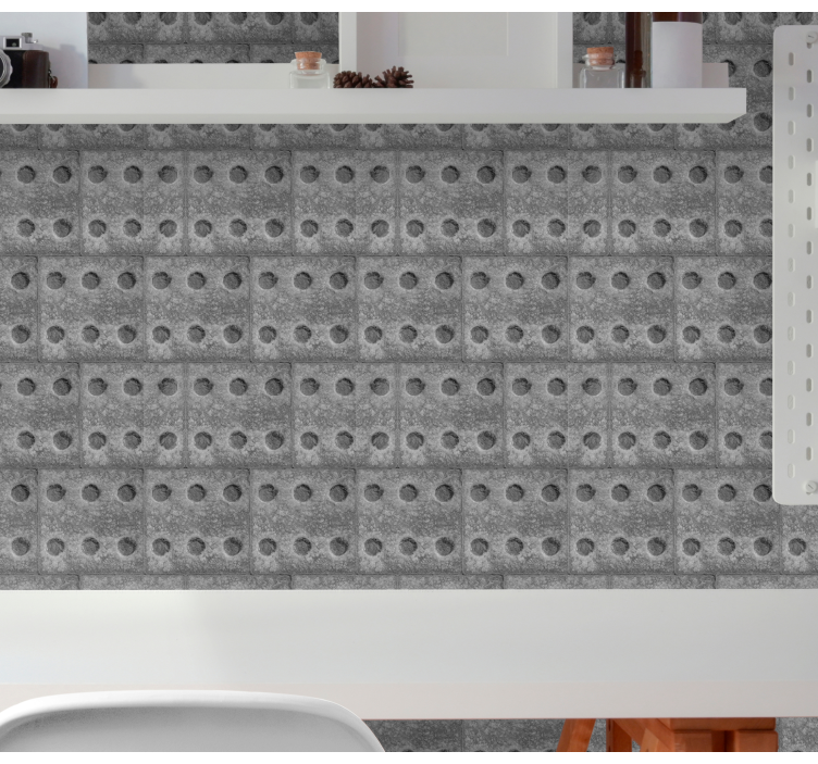 Textured Brick Motif stone wallpaper - TenStickers