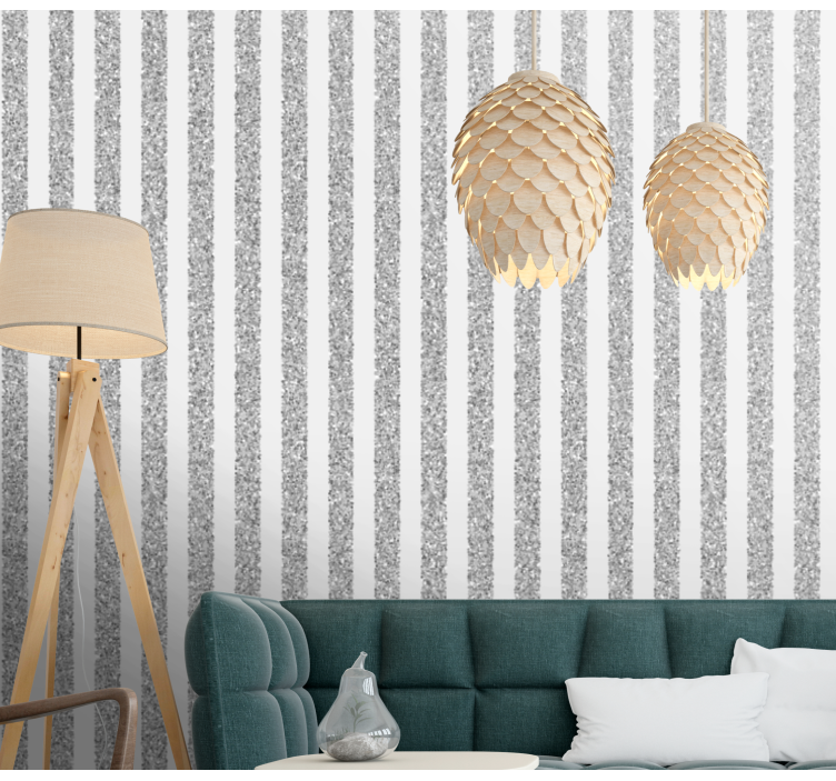 Textured Stripes striped wallpaper - TenStickers