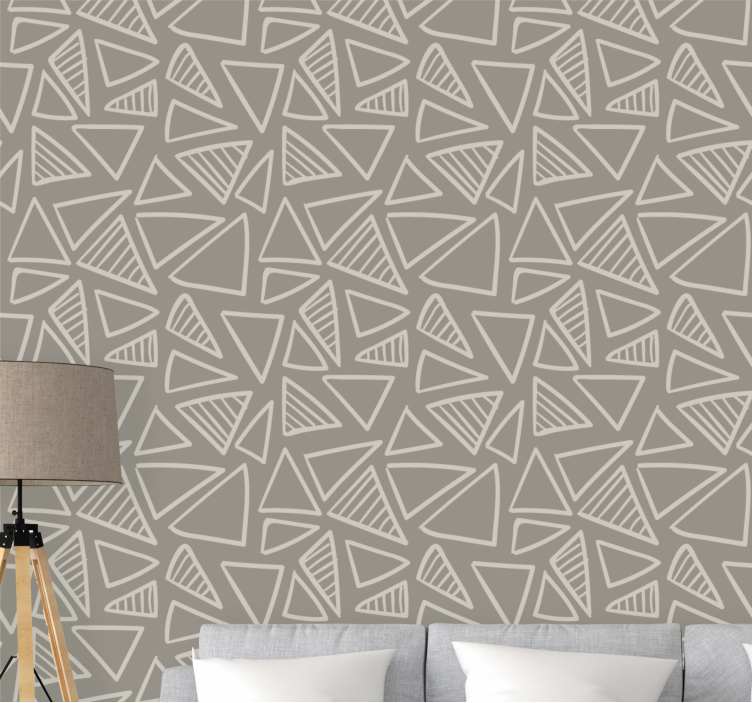 Triangular Pattern Design geometric wallpaper - TenStickers