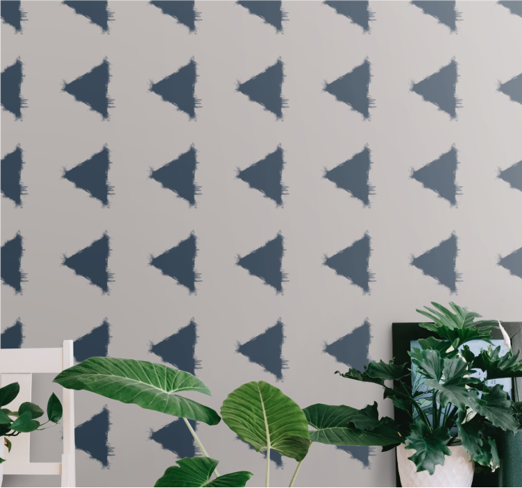 Modern geometric print triangle wallpaper - TenStickers