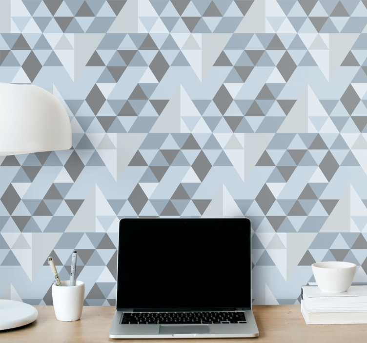 Geometric gradient triangle wallpaper - TenStickers