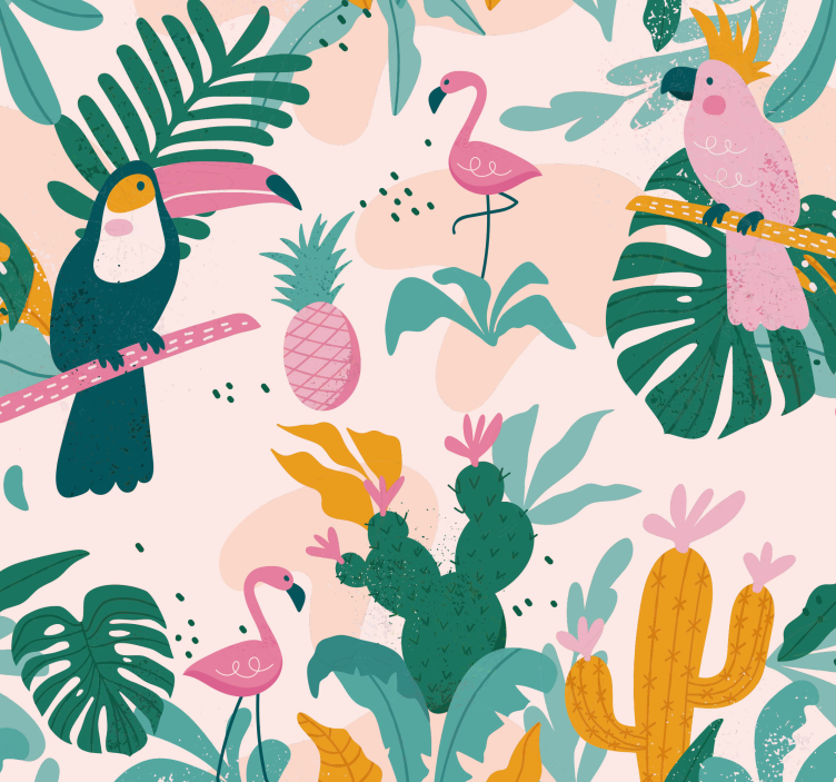 Tropical Flora Fauna nature wallpaper - TenStickers