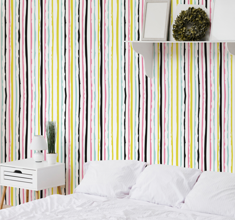Upright Dripping Lines vertical line wallpaper - TenStickers