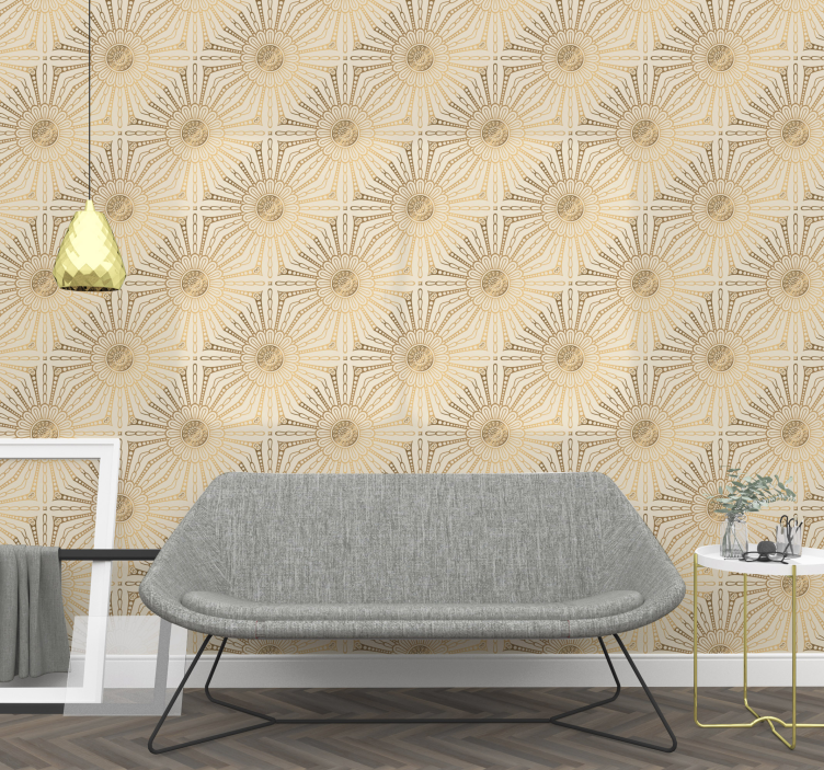 Wallpaper Golden Motifs texture - TenStickers