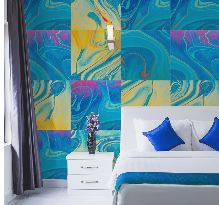 World in ink Abstract Wallpaper - TenStickers