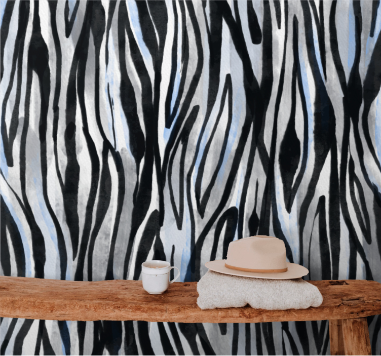 Zebra Stripe Canvas zebra wallpaper - TenStickers