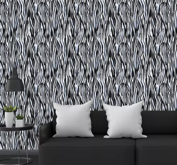Zebra Stripe Motif zebra wallpaper - TenStickers